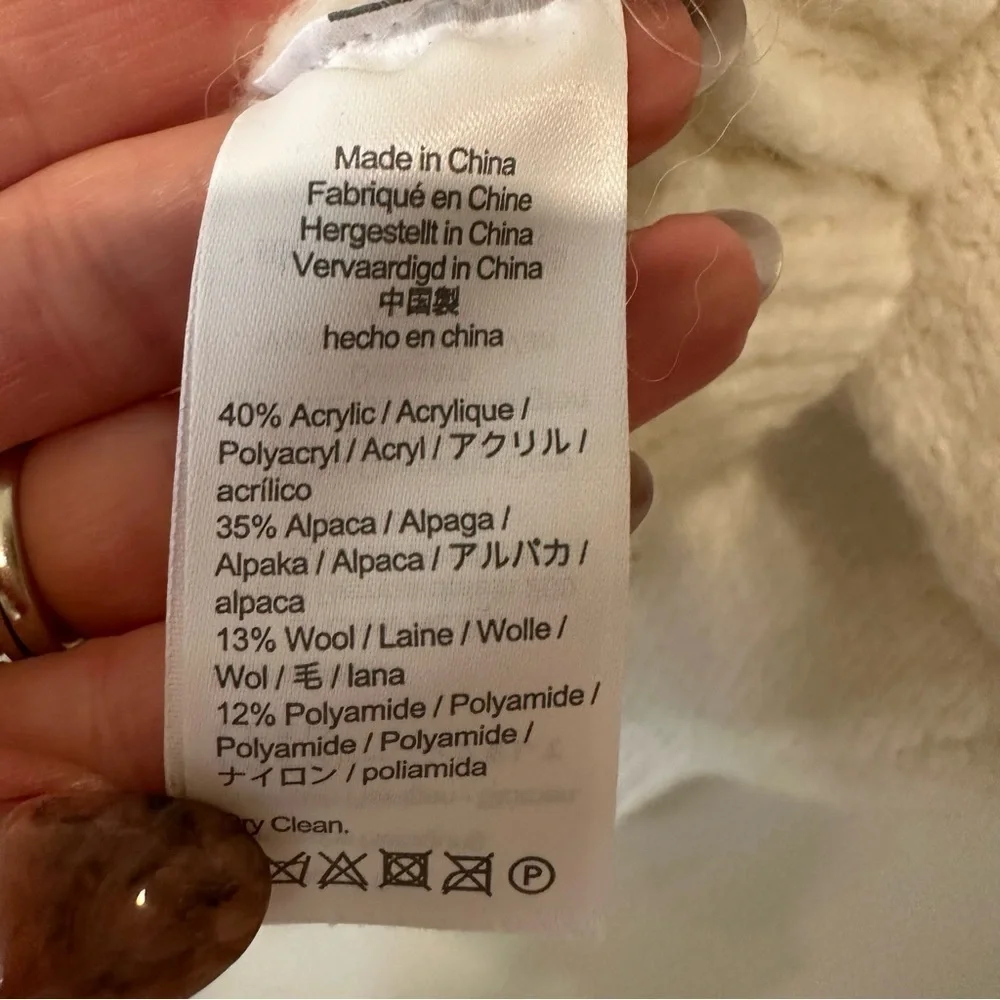 J. Crew Cozy Cream Knit Sweater Hoodie